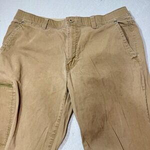 Weatherproof Honey‎ Brown Cargo Pants Men's 36x32 Cotton Stretch Outdoor Work